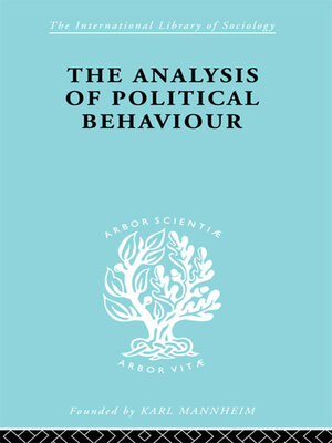 cover image of The Analysis of Political Behaviour